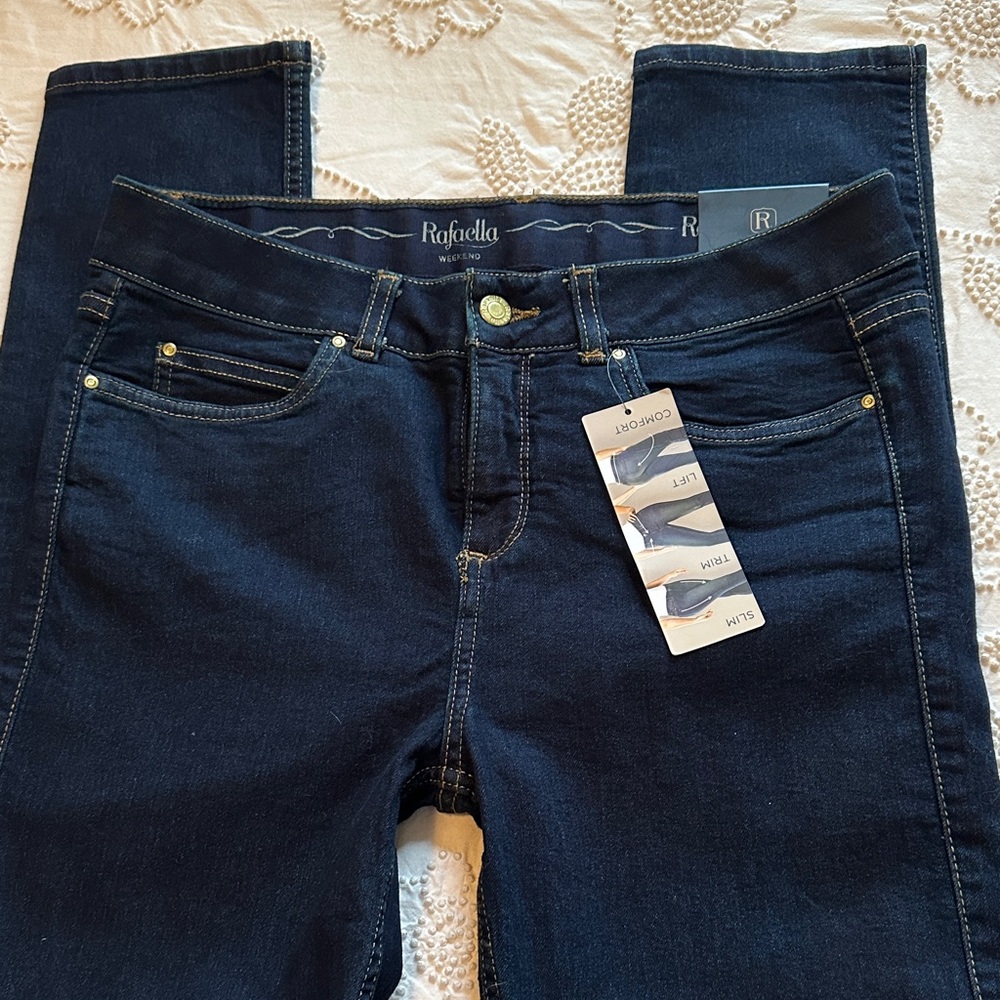 Rafaella Navy Denim Pants - Picture 3 of 9